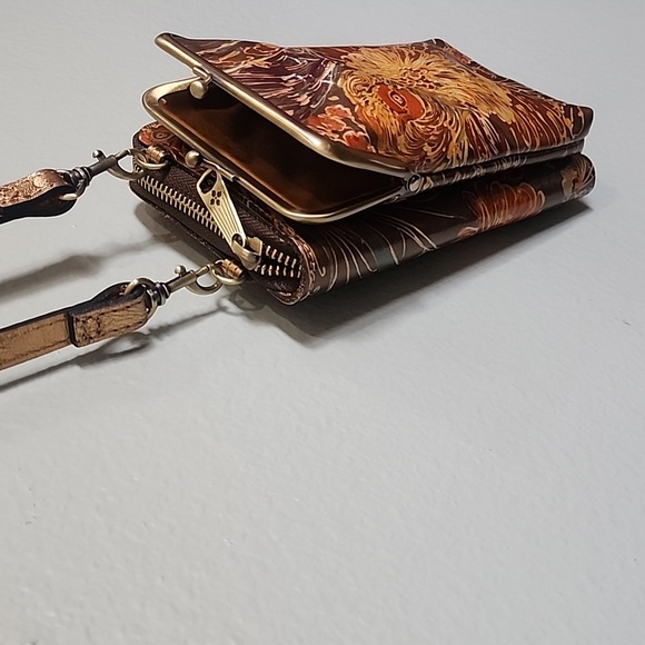 Patricia Nash Italian Pheasant Pertina Frame Crossbody Bag - Picture 3 of 7